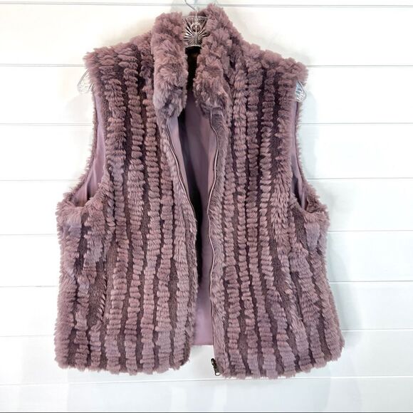 🌺3 FOR $20🌺 - FU DA Faux Fur Reversible Teddy vest Large purple - Picture 3 of 7